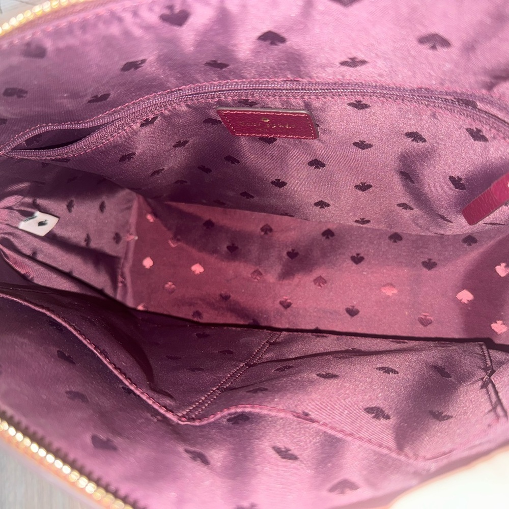 Kate Spade Red Leather Satchel Sophisticated Design - Picture 4 of 4